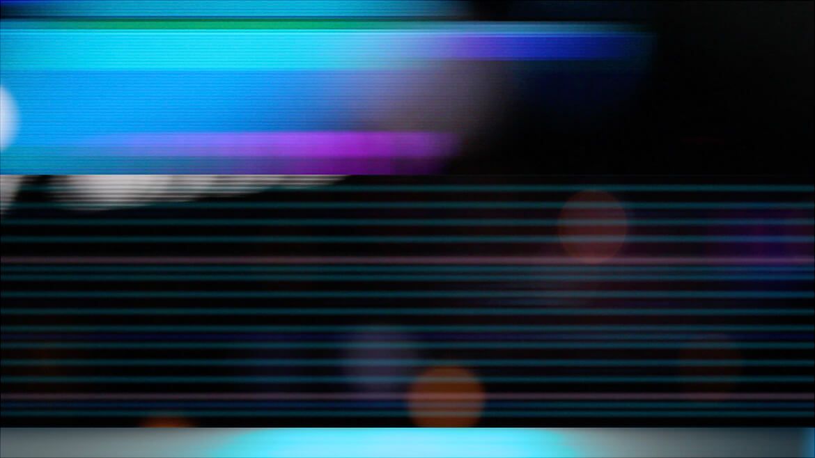 Abstract blurred neon lights in blue and purple from Times Square